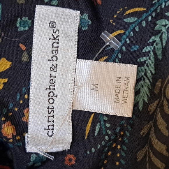 Christopher & Banks Navy Blue & Multicolor Paisley Vest. Size Medium. NWOT - Picture 9 of 10